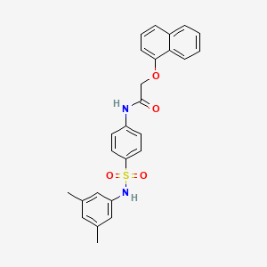 molecular formula C26H24N2O4S B12460067 N-{4-[(3,5-dimethylphenyl)sulfamoyl]phenyl}-2-(naphthalen-1-yloxy)acetamide 