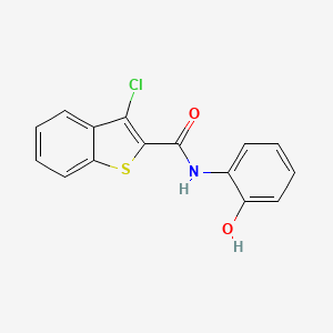 molecular formula C15H10ClNO2S B12460074 3-chloro-N-(2-hydroxyphenyl)-1-benzothiophene-2-carboxamide CAS No. 335206-97-8