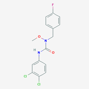 molecular formula C15H13Cl2FN2O2 B124601 3-(3,4-Dichlorophenyl)-1-(4-fluorobenzyl)-1-methoxyurea CAS No. 149282-22-4