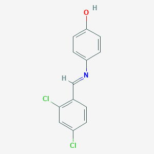 molecular formula C13H9Cl2NO B12460145 4-{[(E)-(2,4-dichlorophenyl)methylidene]amino}phenol 