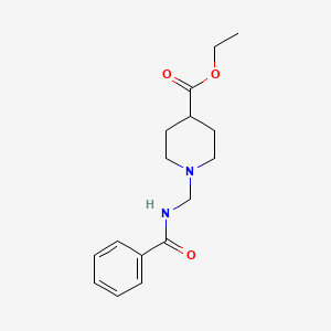 molecular formula C16H22N2O3 B12460153 Ethyl 1-{[(phenylcarbonyl)amino]methyl}piperidine-4-carboxylate 