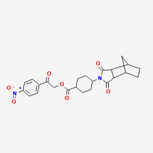 molecular formula C24H26N2O7 B12460179 2-(4-nitrophenyl)-2-oxoethyl 4-(1,3-dioxooctahydro-2H-4,7-methanoisoindol-2-yl)cyclohexanecarboxylate 