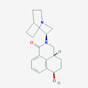 molecular formula C19H24N2O2 B124602 (3Ar,6R)-2-[(3S)-1-azabicyclo[2.2.2]octan-3-yl]-6-hydroxy-3a,4,5,6-tetrahydro-3H-benzo[de]isoquinolin-1-one CAS No. 175873-26-4