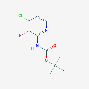 molecular formula C10H12ClFN2O2 B12460236 Tert-butyl (4-chloro-3-fluoropyridin-2-yl)carbamate 