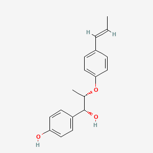 molecular formula C18H20O3 B1246024 threo-(7S,8R)-1-(4-hydroxyphenyl)-2-[4-(E)-propenylphenoxy]-propan-1-ol 