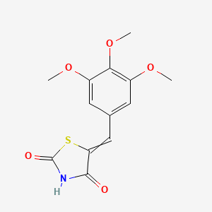 molecular formula C13H13NO5S B12460257 5-(3,4,5-Trimethoxybenzylidene)thiazolidine-2,4-dione CAS No. 328090-50-2