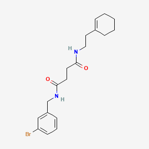 molecular formula C19H25BrN2O2 B12460286 N-(3-bromobenzyl)-N'-[2-(cyclohex-1-en-1-yl)ethyl]butanediamide 