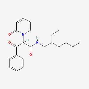 molecular formula C22H28N2O3 B12460300 N-(2-ethylhexyl)-3-oxo-2-(2-oxopyridin-1-yl)-3-phenylpropanamide 