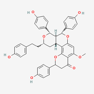 molecular formula C42H38O9 B1246031 Epicalyxin J 
