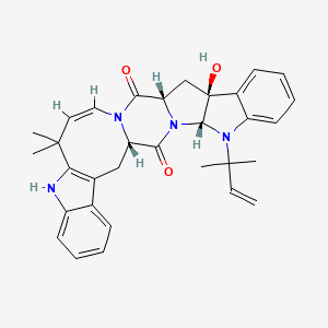 molecular formula C32H34N4O3 B1246032 Okaramine N 