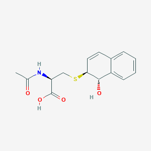 molecular formula C15H17NO4S B1246035 (1S)-Hydroxy-(2S)-N-acetyl-L-cysteinyl-1,2-dihydronaphthalene 