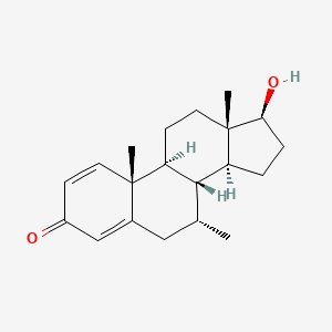 molecular formula C20H28O2 B1246036 17-Hydroxy-7-methylandrosta-1,4-dien-3-one CAS No. 31084-38-5