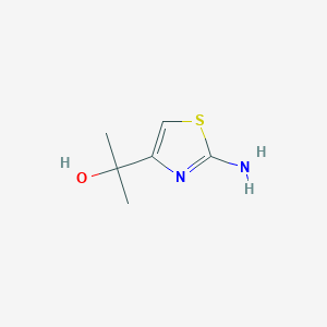 molecular formula C6H10N2OS B12460429 2-(2-Aminothiazol-4-yl)propan-2-ol 