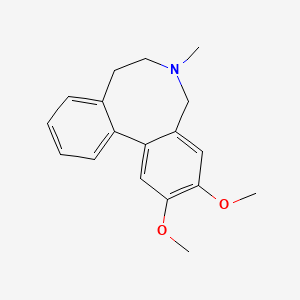 molecular formula C18H21NO2 B1246047 2,3-Dimethoxy-6-methyl-5,6,7,8-tetrahydrodibenzo[c,e]azocine 