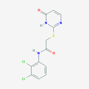 molecular formula C12H9Cl2N3O2S B12460498 N-(2,3-dichlorophenyl)-2-[(4-hydroxypyrimidin-2-yl)sulfanyl]acetamide 