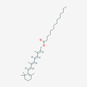 molecular formula C34H56O2 B1246054 vitamin A myristate CAS No. 1181-93-7
