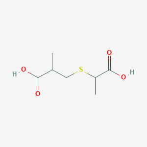 molecular formula C7H12O4S B124606 3-(1-Carboxyethylsulfanyl)-2-methylpropanoic acid CAS No. 106014-16-8