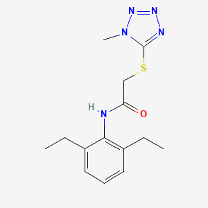 molecular formula C14H19N5OS B12460604 N-(2,6-diethylphenyl)-2-[(1-methyl-1H-tetrazol-5-yl)sulfanyl]acetamide 
