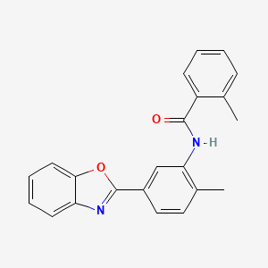 molecular formula C22H18N2O2 B12460691 N-[5-(1,3-benzoxazol-2-yl)-2-methylphenyl]-2-methylbenzamide 