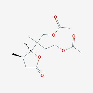 molecular formula C15H24O6 B1246075 Ficusolide diacetate 