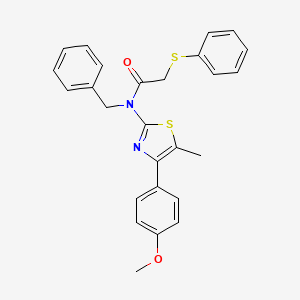 molecular formula C26H24N2O2S2 B12460764 N-benzyl-N-[4-(4-methoxyphenyl)-5-methyl-1,3-thiazol-2-yl]-2-(phenylsulfanyl)acetamide 