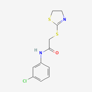 molecular formula C11H11ClN2OS2 B12460854 N-(3-chlorophenyl)-2-(4,5-dihydro-1,3-thiazol-2-ylsulfanyl)acetamide 