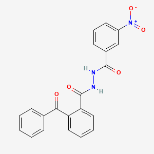 molecular formula C21H15N3O5 B12460873 N'-[(3-nitrophenyl)carbonyl]-2-(phenylcarbonyl)benzohydrazide 