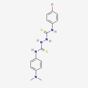 molecular formula C16H18FN5S2 B12460941 N-[4-(dimethylamino)phenyl]-N'-(4-fluorophenyl)hydrazine-1,2-dicarbothioamide 