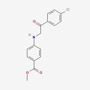 molecular formula C16H14ClNO3 B12460966 Methyl 4-{[2-(4-chlorophenyl)-2-oxoethyl]amino}benzoate 