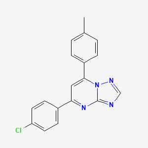 molecular formula C18H13ClN4 B12461001 5-(4-Chlorophenyl)-7-(4-methylphenyl)[1,2,4]triazolo[1,5-a]pyrimidine 