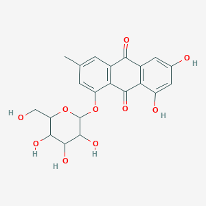 molecular formula C21H20O10 B12461052 1,3-Dihydroxy-6-methyl-8-{[3,4,5-trihydroxy-6-(hydroxymethyl)oxan-2-YL]oxy}anthracene-9,10-dione 