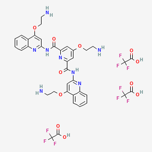 molecular formula C37H35F9N8O11 B12461077 Pyridostatin TFA 