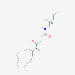 molecular formula C24H46N2O2 B12461108 N-cyclododecyl-N'-(2-ethylhexyl)butanediamide 