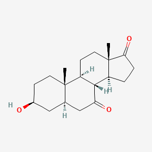molecular formula C19H28O3 B1246111 3beta-Hydroxy-5alpha-androstane-7,17-dione CAS No. 49643-99-4