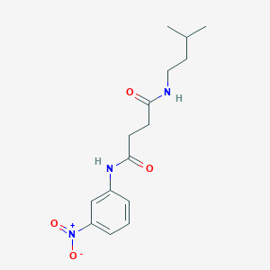 molecular formula C15H21N3O4 B12461203 N-(3-methylbutyl)-N'-(3-nitrophenyl)butanediamide 