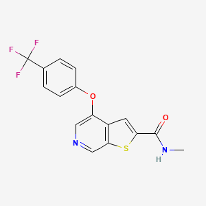 N-Methyl-4-(4-(trifluoromethyl)phenoxy)thieno(2,3-C)pyridine-2-carboxamide