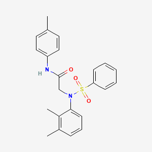 molecular formula C23H24N2O3S B12461297 N~2~-(2,3-dimethylphenyl)-N-(4-methylphenyl)-N~2~-(phenylsulfonyl)glycinamide 