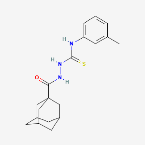 molecular formula C19H25N3OS B12461345 N-(3-methylphenyl)-2-(tricyclo[3.3.1.1~3,7~]dec-1-ylcarbonyl)hydrazinecarbothioamide 