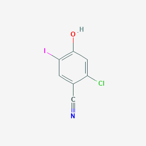 molecular formula C7H3ClINO B12461357 2-Chloro-4-hydroxy-5-iodobenzonitrile 