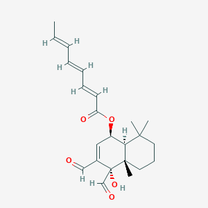 [(1R,4S,4aS,8aS)-3,4-diformyl-4-hydroxy-4a,8,8-trimethyl-5,6,7,8a-tetrahydro-1H-naphthalen-1-yl] (2E,4E,6E)-octa-2,4,6-trienoate