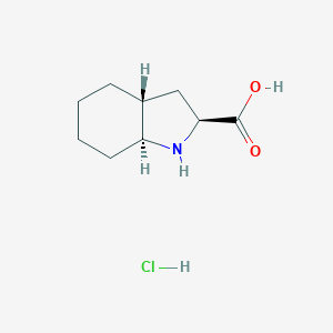 molecular formula C9H16ClNO2 B124614 (2S,3aR,7aS)-Octahydro-1H-indole-2-carboxylic acid hydrochloride CAS No. 144540-75-0