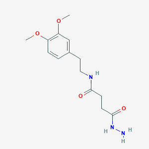 molecular formula C14H21N3O4 B12461429 N-[2-(3,4-dimethoxyphenyl)ethyl]-4-hydrazinyl-4-oxobutanamide 
