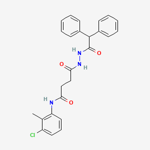 molecular formula C25H24ClN3O3 B12461437 N-(3-chloro-2-methylphenyl)-4-[2-(diphenylacetyl)hydrazinyl]-4-oxobutanamide 
