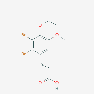 molecular formula C13H14Br2O4 B12461464 (2E)-3-(2,3-Dibromo-4-isopropoxy-5-methoxyphenyl)prop-2-enoic acid 