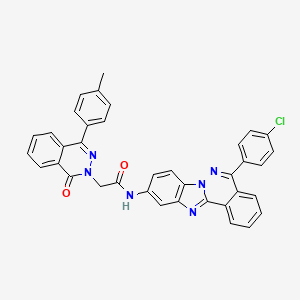 molecular formula C37H25ClN6O2 B12461495 N-[5-(4-chlorophenyl)benzimidazo[2,1-a]phthalazin-10-yl]-2-[4-(4-methylphenyl)-1-oxophthalazin-2(1H)-yl]acetamide 