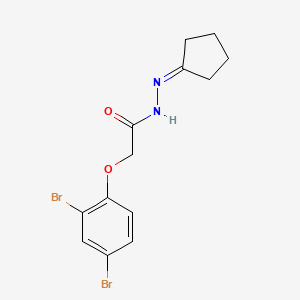 molecular formula C13H14Br2N2O2 B12461496 N'-cyclopentylidene-2-(2,4-dibromophenoxy)acetohydrazide 
