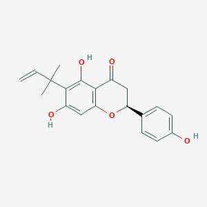 molecular formula C20H20O5 B1246152 (2S)-5,7,4'-Trihydroxy-6-(1,1-dimethylallyl)flavanone CAS No. 192572-93-3