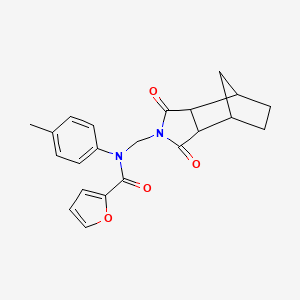 molecular formula C22H22N2O4 B12461523 N-[(1,3-dioxooctahydro-2H-4,7-methanoisoindol-2-yl)methyl]-N-(4-methylphenyl)furan-2-carboxamide CAS No. 1005273-40-4
