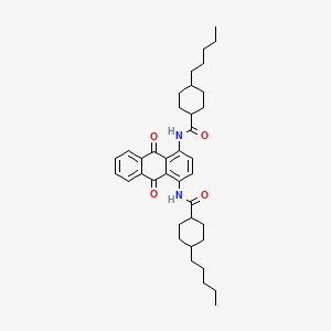 molecular formula C38H50N2O4 B12461611 N,N'-(9,10-dioxo-9,10-dihydroanthracene-1,4-diyl)bis(4-pentylcyclohexanecarboxamide) 