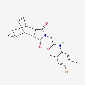 molecular formula C21H21BrN2O3 B12461683 N-(4-bromo-2,5-dimethylphenyl)-2-(1,3-dioxooctahydro-4,6-ethenocyclopropa[f]isoindol-2(1H)-yl)acetamide 